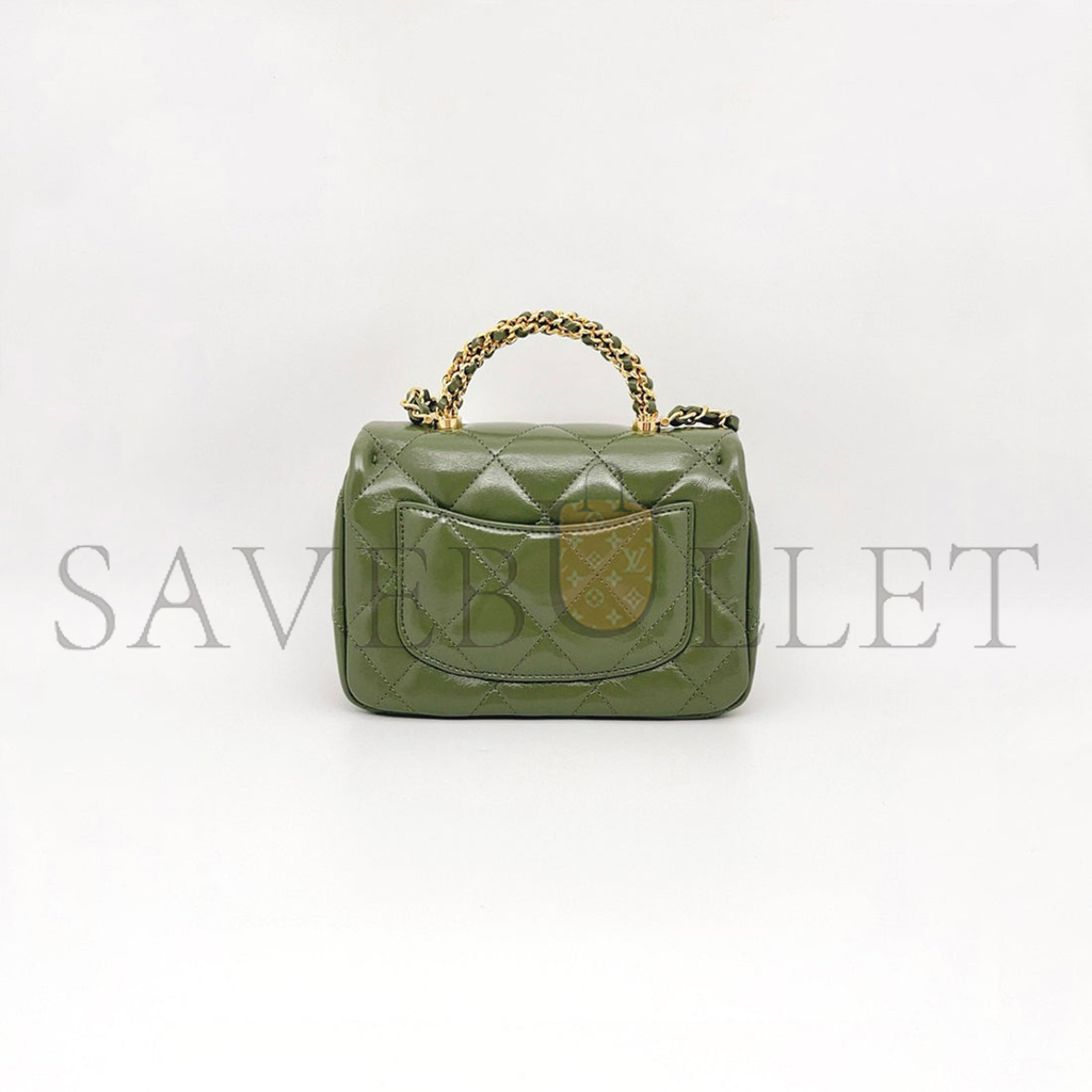 Ch*el master Ch*el mini flap bag with top handle as5032 (19*14*8cm)